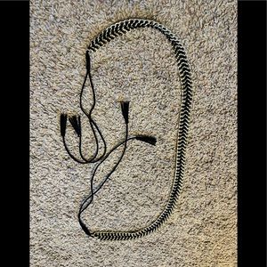 Express Black and gold tie belt